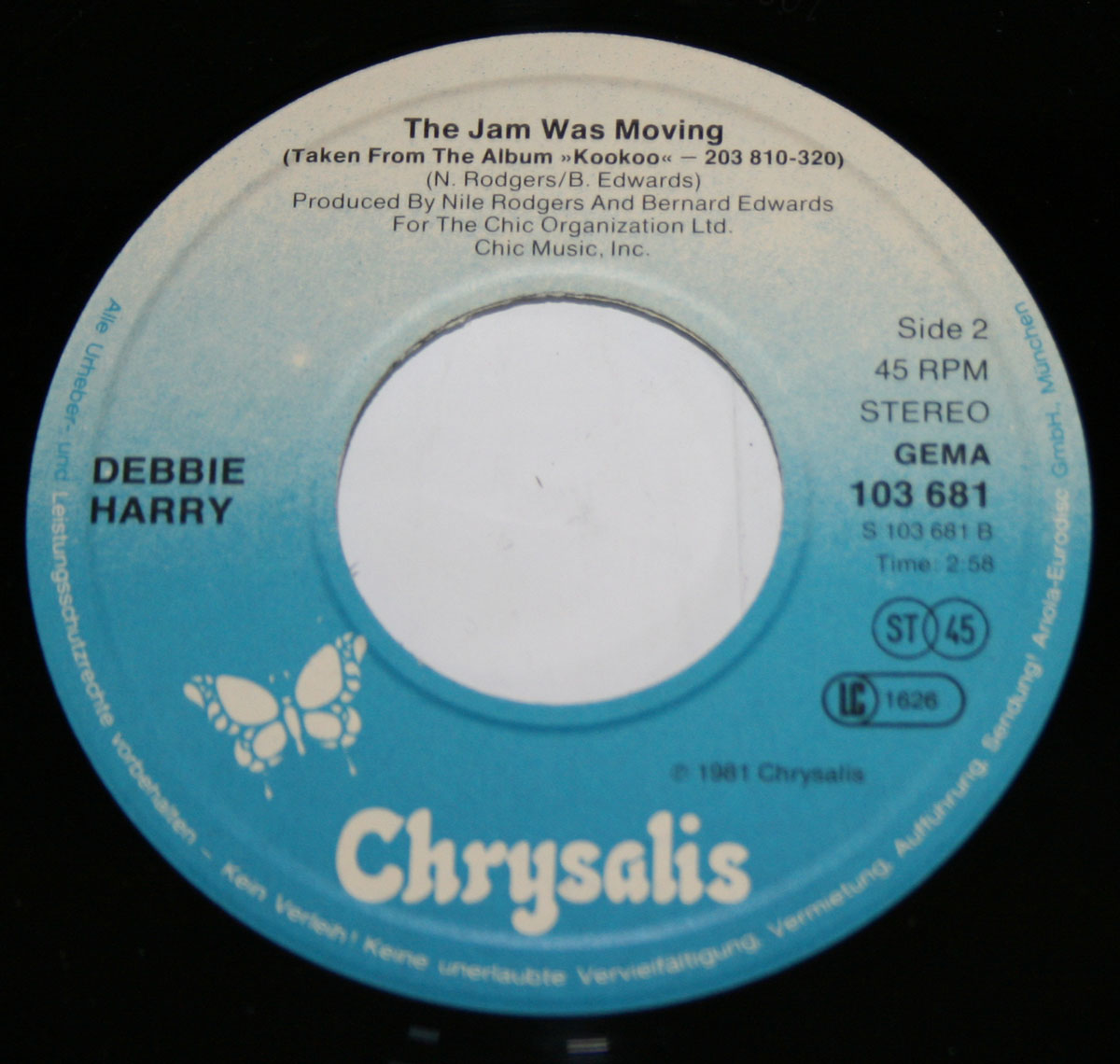 High Resolution Photo #4 DEBBIE HARRY Chrome The Jam Single Vinyl Record